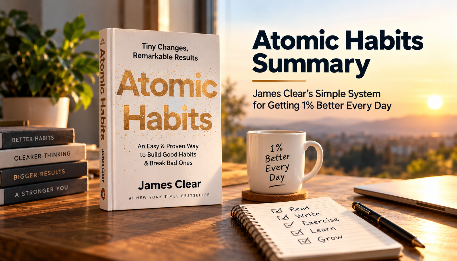 Atomic Habits summary — James Clear’s simple system for getting 1% better every day