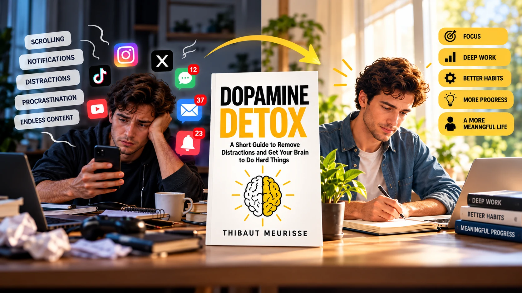 Dopamine Detox Book Summary: 7 Powerful Lessons to Reclaim Your Focus