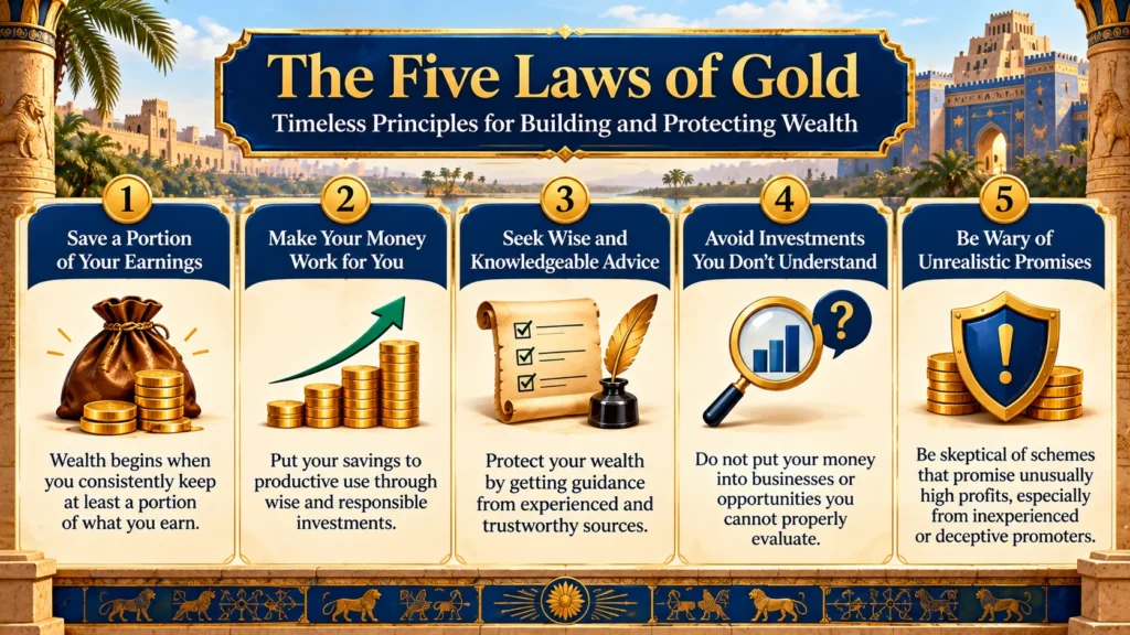 The Five Laws of Gold – Wealth Building Principles